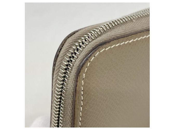 Hermès Azap Long Wallet aus Epsom-Leder Taupe - Ansicht 5