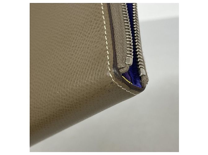 Hermès Azap Long Wallet aus Epsom-Leder Taupe - Ansicht 6