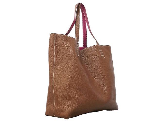 Hermès Borsa Tote Hermes Double Sens 36 Marrone - vista 2