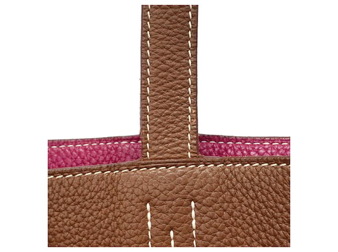 Hermès Borsa Tote Hermes Double Sens 36 Marrone - vista 8