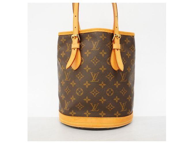 Borsa Tote Louis Vuitton Monogram Bucket PM Marrone - vista 11