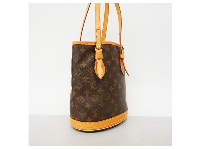 Borsa Tote Louis Vuitton Monogram Bucket PM Marrone - vista 2