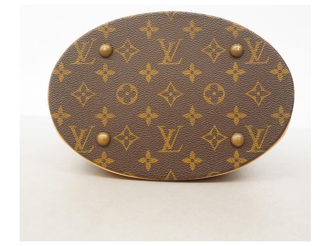 Borsa Tote Louis Vuitton Monogram Bucket PM Marrone - vista 3
