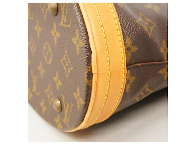 Borsa Tote Louis Vuitton Monogram Bucket PM Marrone - vista 8