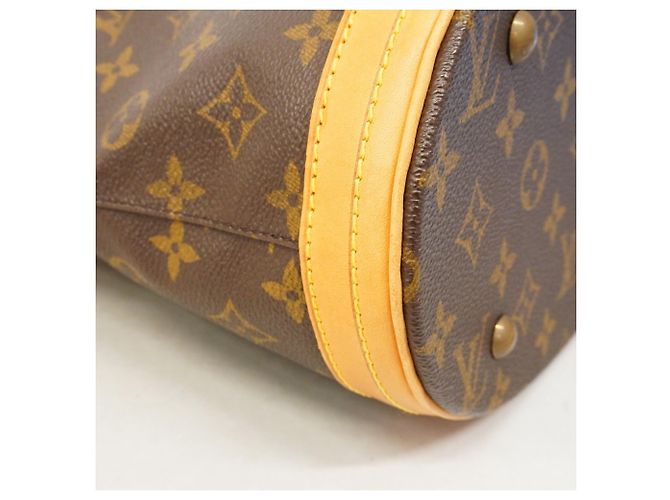 Borsa Tote Louis Vuitton Monogram Bucket PM Marrone - vista 9