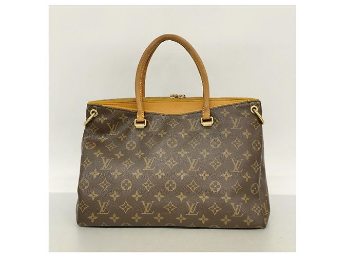 Borsa Louis Vuitton Monogram Pallas in Saffron D'oro - vista 12