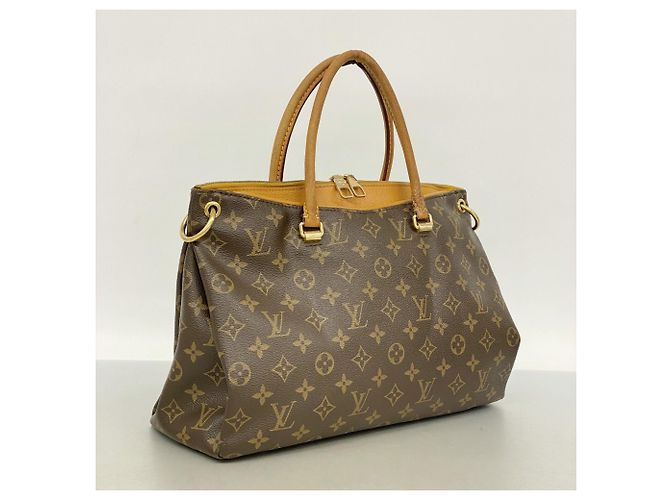 Borsa Louis Vuitton Monogram Pallas in Saffron D'oro - vista 2