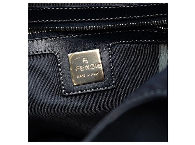 Borsa a Spalla Fendi Blue Canvas FF Marble Blu navy - vista 5