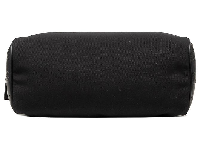 Clutch in nylon nero con bordatura Guccissima Gucci - vista 3