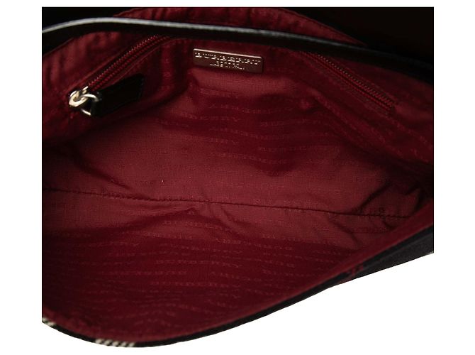 Borsa a tracolla Burberry Black Exploded Check Wool Fringe Shoulder Bag Nero - vista 4