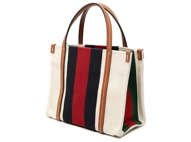 Tote in mini tela beige con G intrecciato Gucci - vista 2