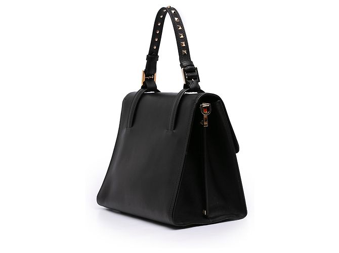 Sac cabas Valentino en cuir noir Rockstud - vue 2