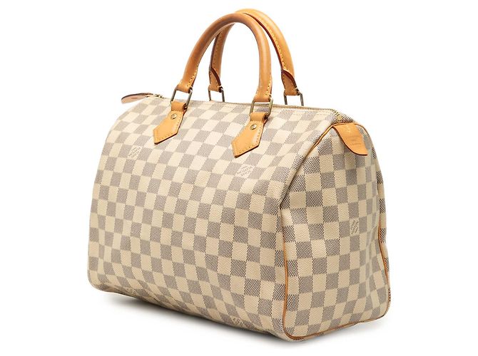 Louis Vuitton White Damier Azur Speedy 30 Bianco - vista 2