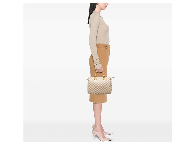 Louis Vuitton White Damier Azur Speedy 30 Bianco - vista 6
