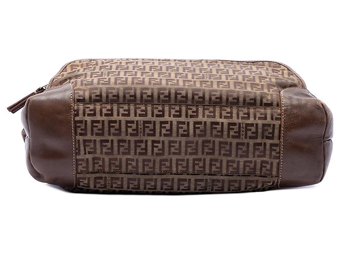 Fendi Brown Zucchino Canvas Chef Shopping Tote Braun Hellbraun - Ansicht 3