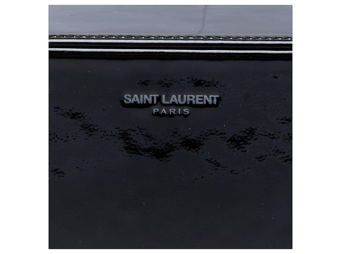 Borsa a tracolla Saint Laurent in vernice nera Nero - vista 5