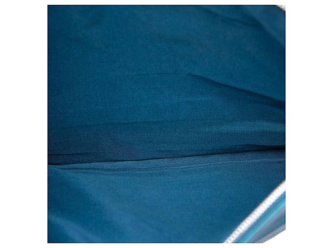 Chanel Blue CC gestepptes Lammleder Multi-Zip Clutch Blau - Ansicht 4