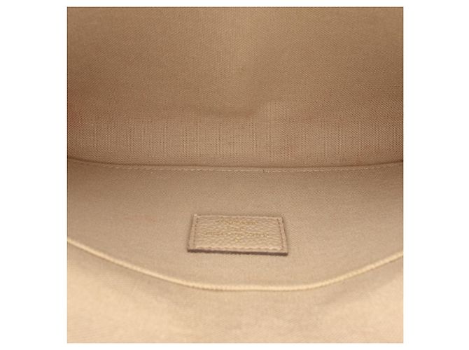 Pochette Felicie Louis Vuitton in pelle Empreinte Monogram beige - vista 4