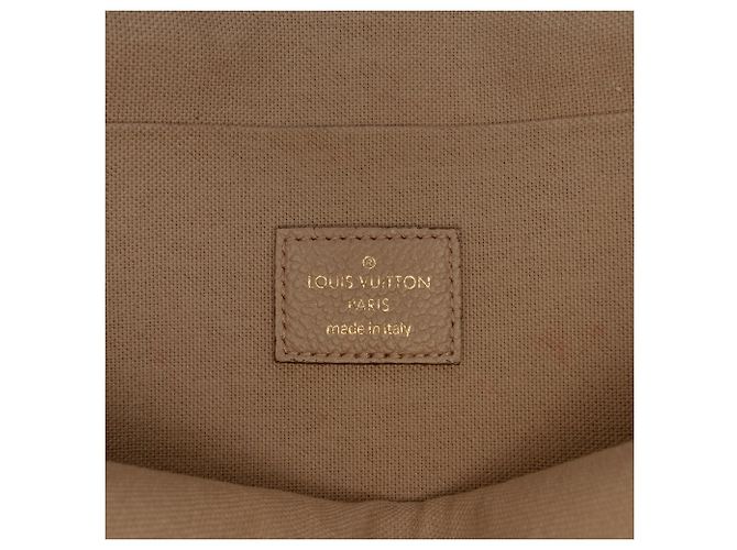 Pochette Felicie Louis Vuitton in pelle Empreinte Monogram beige - vista 5