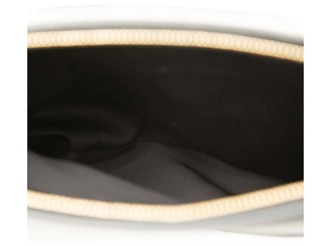 Burberry Olympia Fransen-Clutch aus schwarzem Canvas - Ansicht 4