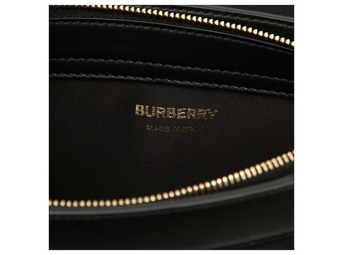 Burberry Olympia Fransen-Clutch aus schwarzem Canvas - Ansicht 5