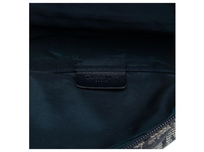 Pochette Saddle in tela Blue Diorissimo Blu navy - vista 4