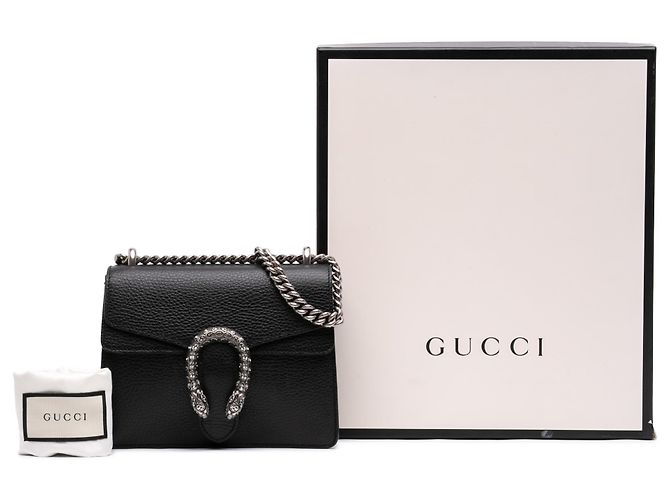 Gucci Dionysus tracolla piccola in vitello nero - vista 7