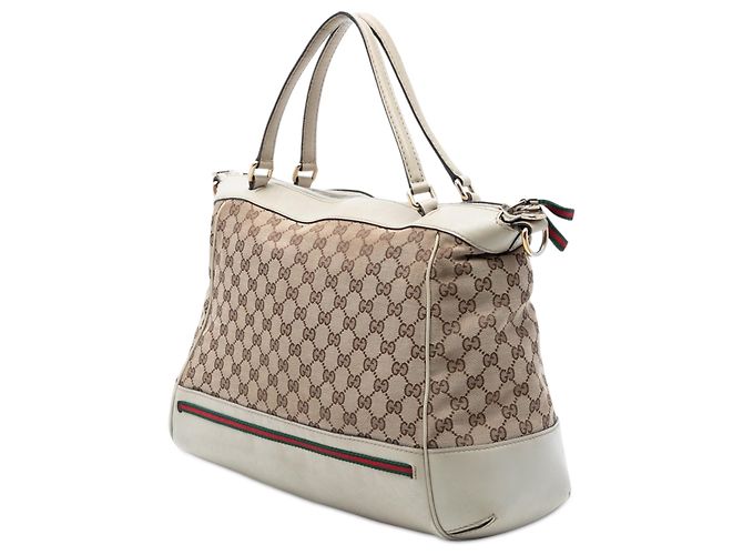 Borsa Mayfair in tela GG beige di Gucci - vista 2