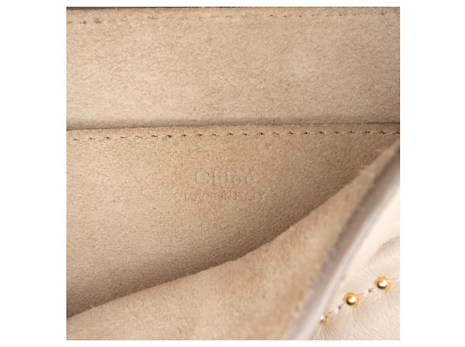 Borsa Drew Bijou in pelle marrone con borchie Chloé Taupe - vista 5