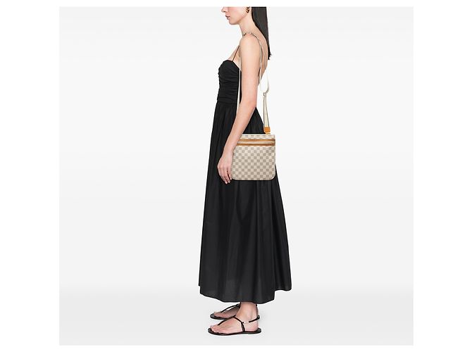 Louis Vuitton Pochette Bosphore in Damier Azur bianco - vista 7