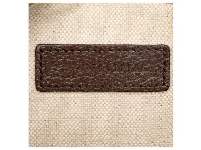 Gucci Beige GG Supreme Web Ophidia Stampa Grafica Borsa a Tracolla Rotonda - vista 6