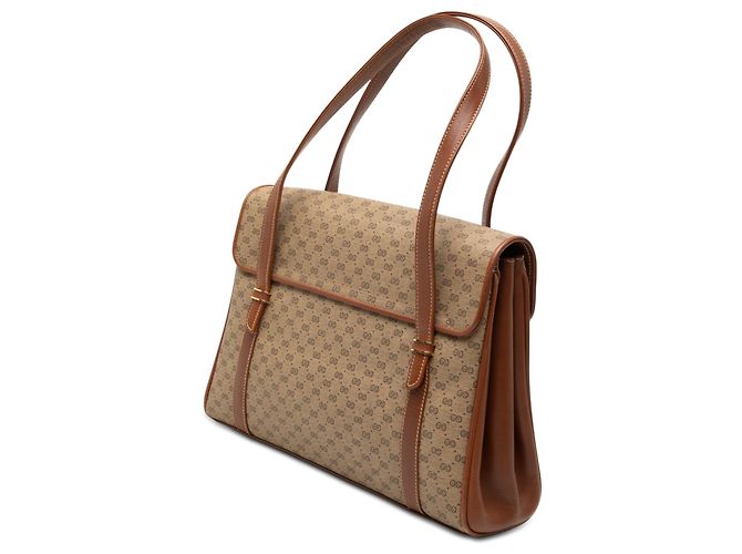 Borsa a Spalla Gucci Beige Micro GG Supreme - vista 2