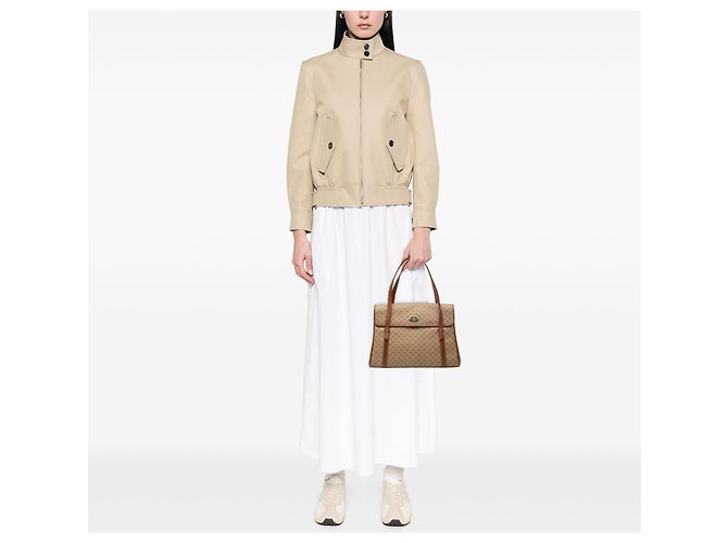 Borsa a Spalla Gucci Beige Micro GG Supreme - vista 6