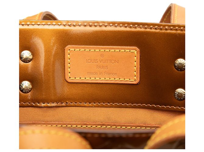 Louis Vuitton Marrone Monogram Vernis Reade MM Bronzo - vista 5