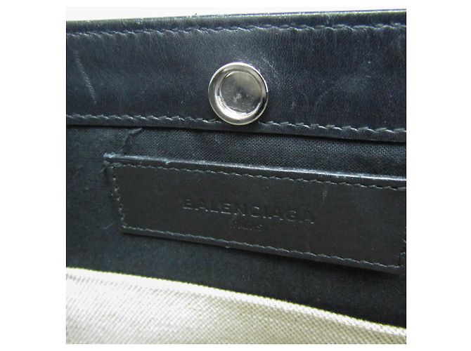 Borsa a Spalla Pochette Navy Balenciaga Nero Bianco sporco - vista 16