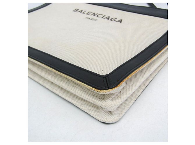 Borsa a Spalla Pochette Navy Balenciaga Nero Bianco sporco - vista 6