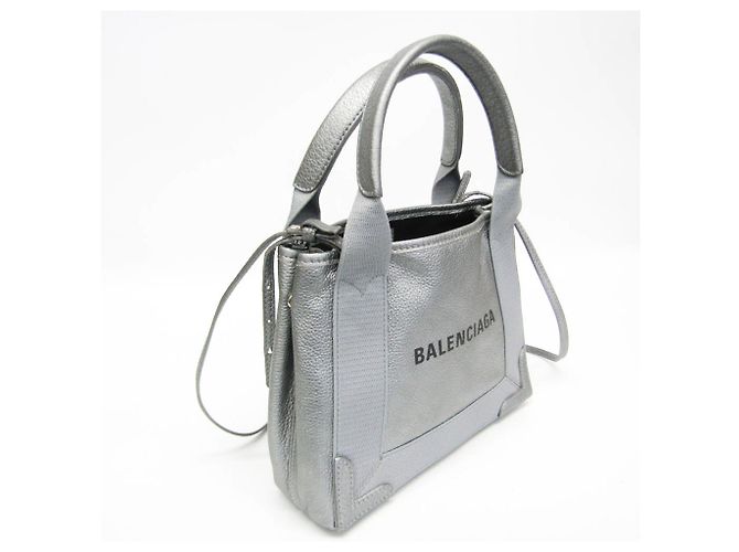 Everyday Borsa a mano in pelle Balenciaga Navy Cabas XS 390346 da donna - vista 7