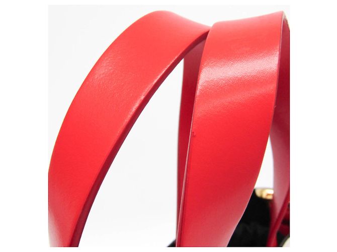 Borsa a mano in pelle Marni Museo Mini Nero Bianco Rosso - vista 11