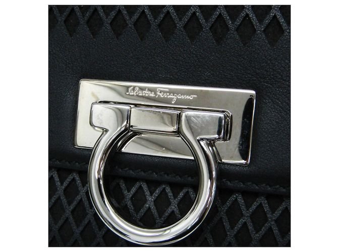 Borsa Salvatore Ferragamo Gancini Sofia Nero - vista 11