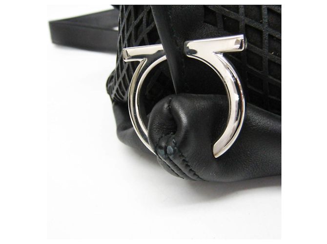 Borsa Salvatore Ferragamo Gancini Sofia Nero - vista 4