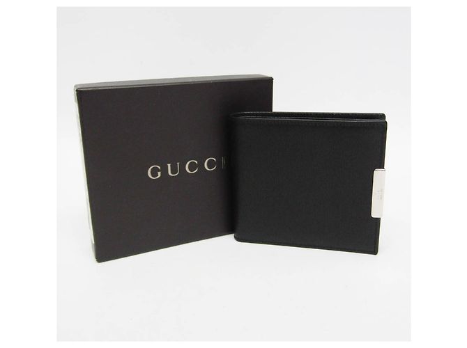 Gucci Bi-Fold Ledergeldbörse Schwarz - Ansicht 2