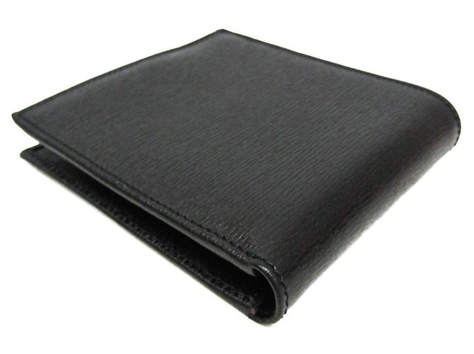 Gucci Bi-Fold Ledergeldbörse Schwarz - Ansicht 3