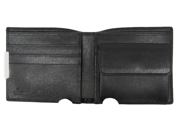 Gucci Bi-Fold Ledergeldbörse Schwarz - Ansicht 4