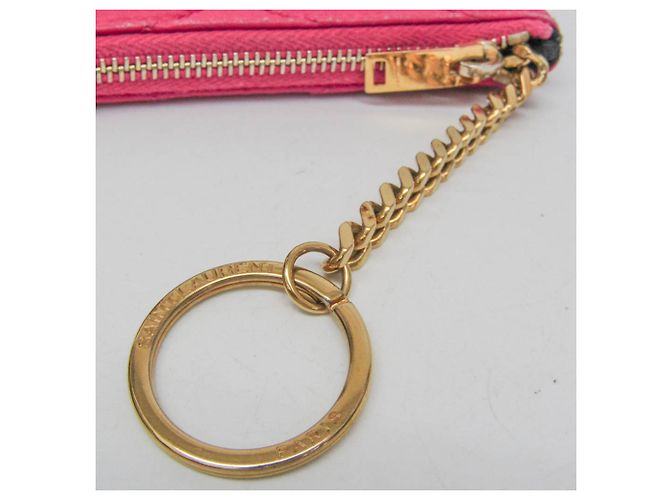 Monedero Cassandra V-stitch Yves Saint Laurent Rosa - vista 10