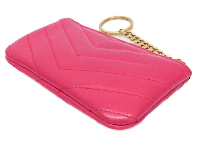 Monedero Cassandra V-stitch Yves Saint Laurent Rosa - vista 3