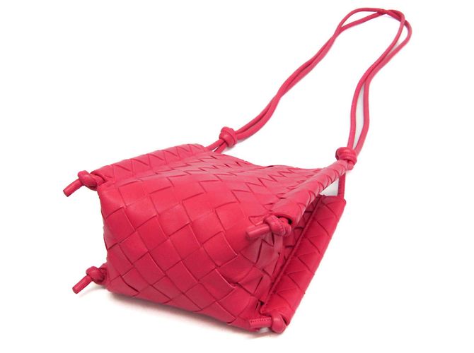 Mini Pouch a Spalla Intrecciato Bottega Veneta Rosa - vista 2