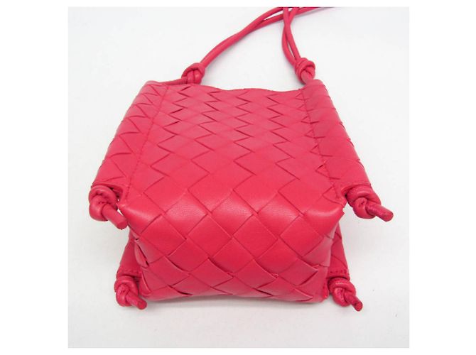 Mini Pouch a Spalla Intrecciato Bottega Veneta Rosa - vista 4