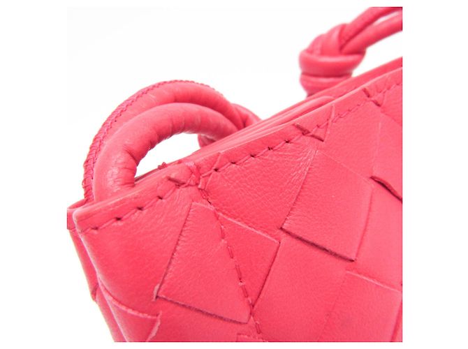 Mini Pouch a Spalla Intrecciato Bottega Veneta Rosa - vista 9