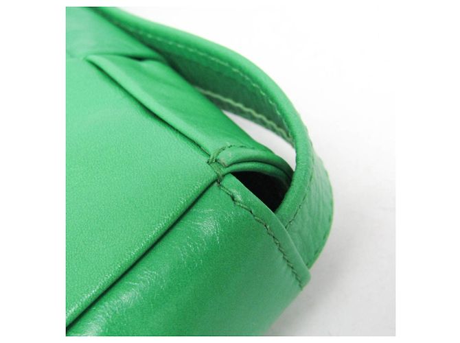 Borsa a tracolla in pelle verde Intrecciato Cassette Bottega Veneta - vista 11