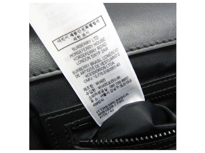 Borsa a tracolla in pelle da donna Burberry Universal Passport 8051828 Nero Bianco - vista 13
